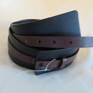 Eileen Fisher Accessories - Eileen Fisher Brown & Black Leather Belt Women's M Eileen Fisher Accessories - Eileen Fisher Brown & Black Leather Belt Women's M